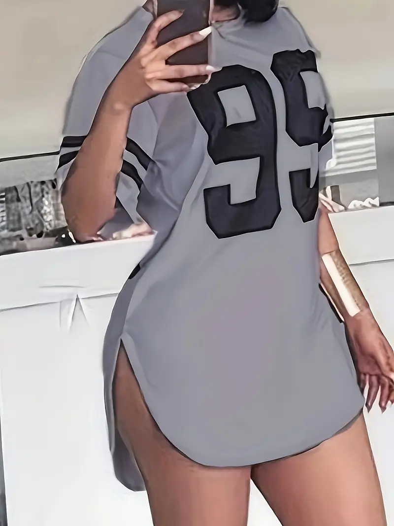 Chemise décontracté long pour femmes avec impression graphique 99 taille XXL