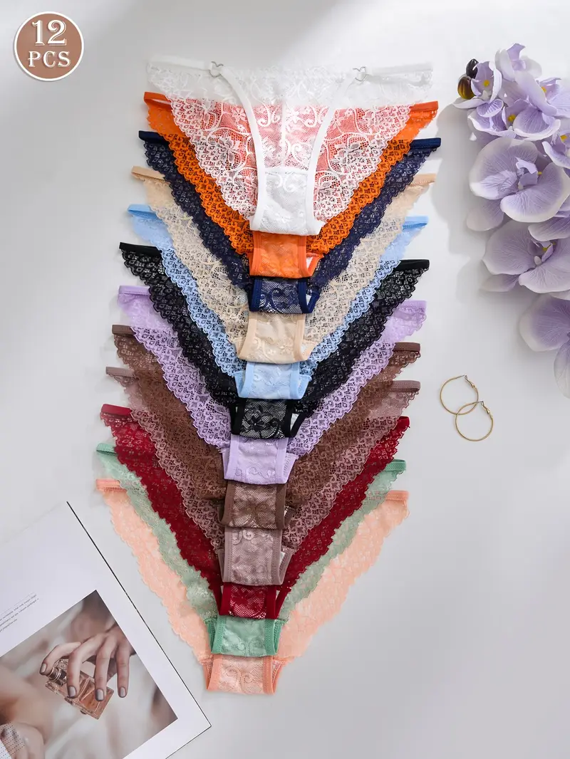 12 Culottes hipster élégantes en Dentelle - Confortables & Extensible taille M