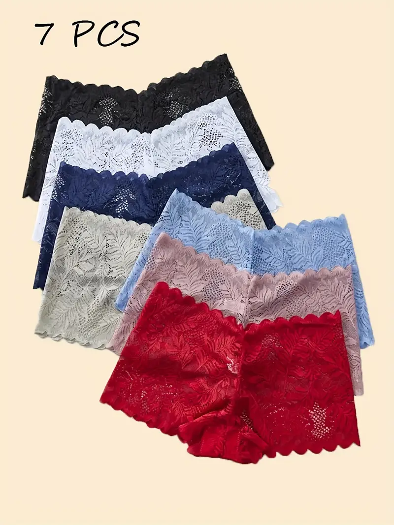 Ensemble de 5 culottes sans couture pour femmes, taille mi-haute taille L