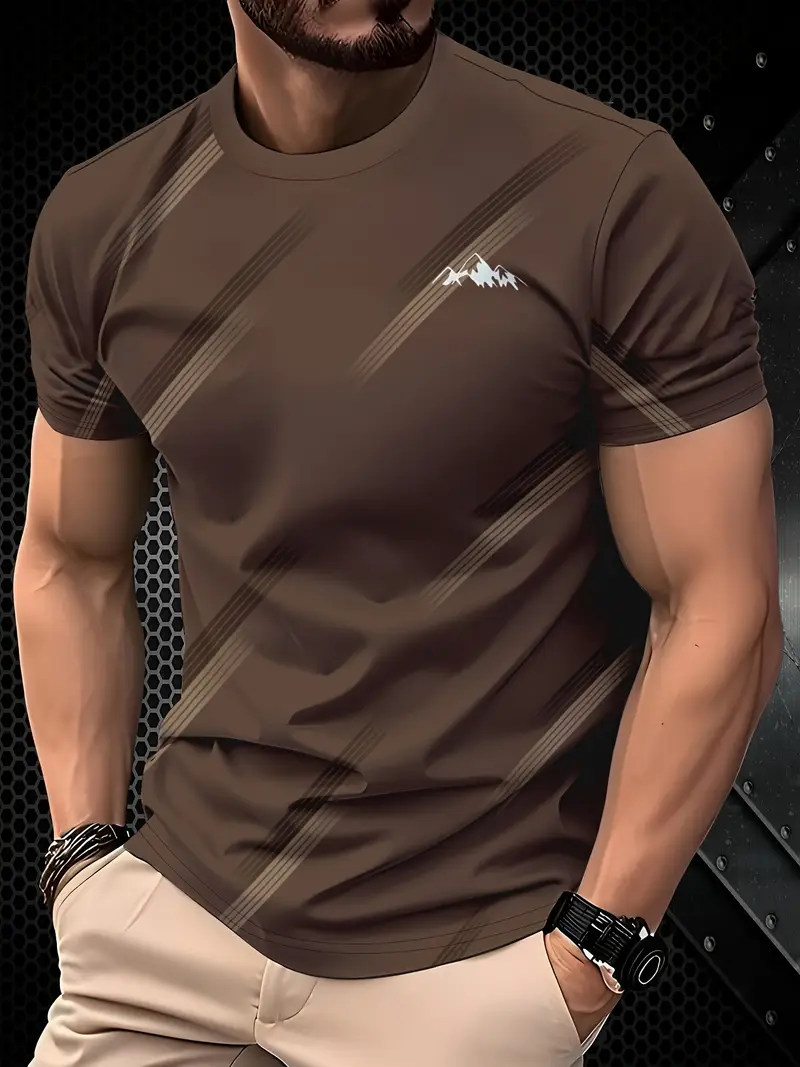 T-shirt montagne marron Taille L & M